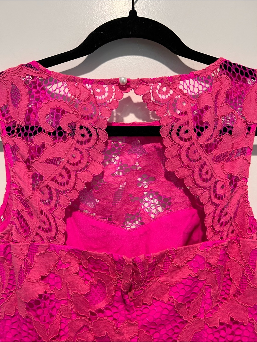 Lilly Pulitzer Pink Lace Peplum Sheath Dress Wedding Guest Size 0 - Picture 8 of 10